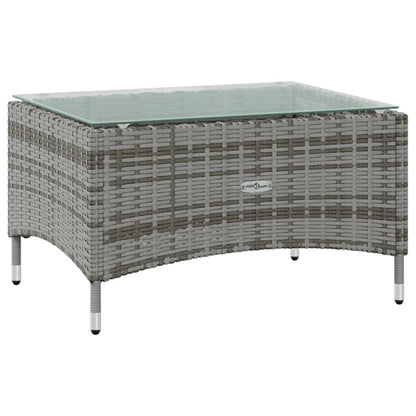 -Delige Loungeset Met Kussens Poly Rattan 8 Grijs