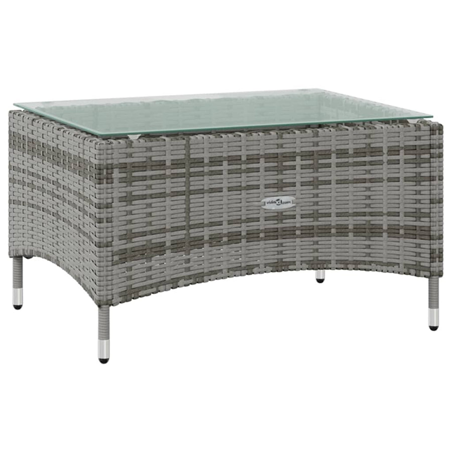 -Delige Loungeset Met Kussens Poly Rattan 8 Grijs