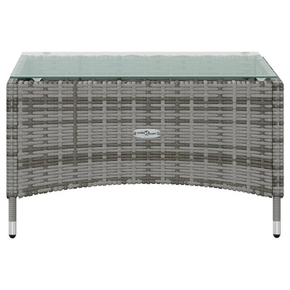 -Delige Loungeset Met Kussens Poly Rattan 8 Grijs