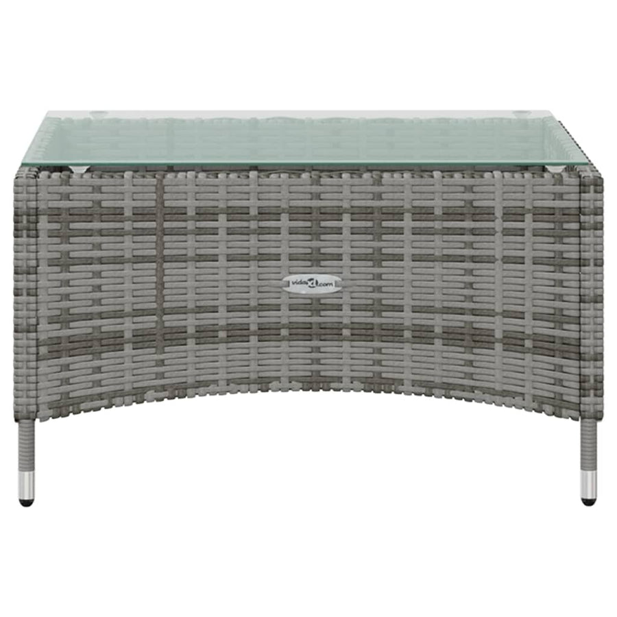 -Delige Loungeset Met Kussens Poly Rattan 8 Grijs