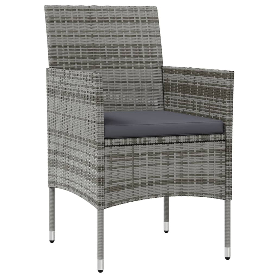 -Delige Loungeset Met Kussens Poly Rattan 16 Grijs