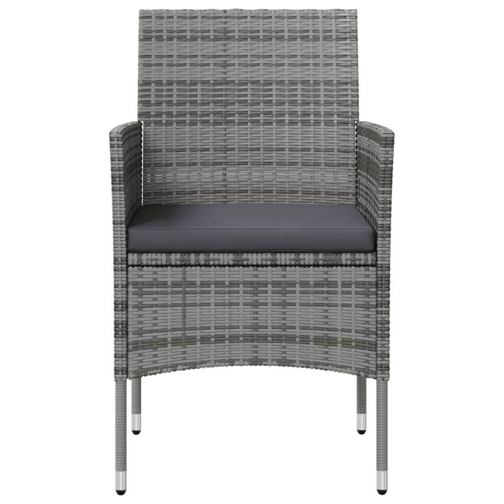 -Delige Loungeset Met Kussens Poly Rattan 16 Grijs
