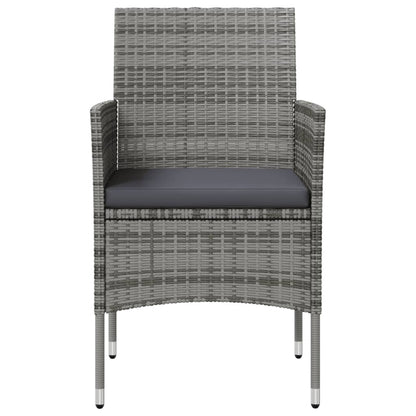 -Delige Loungeset Met Kussens Poly Rattan 16 Grijs