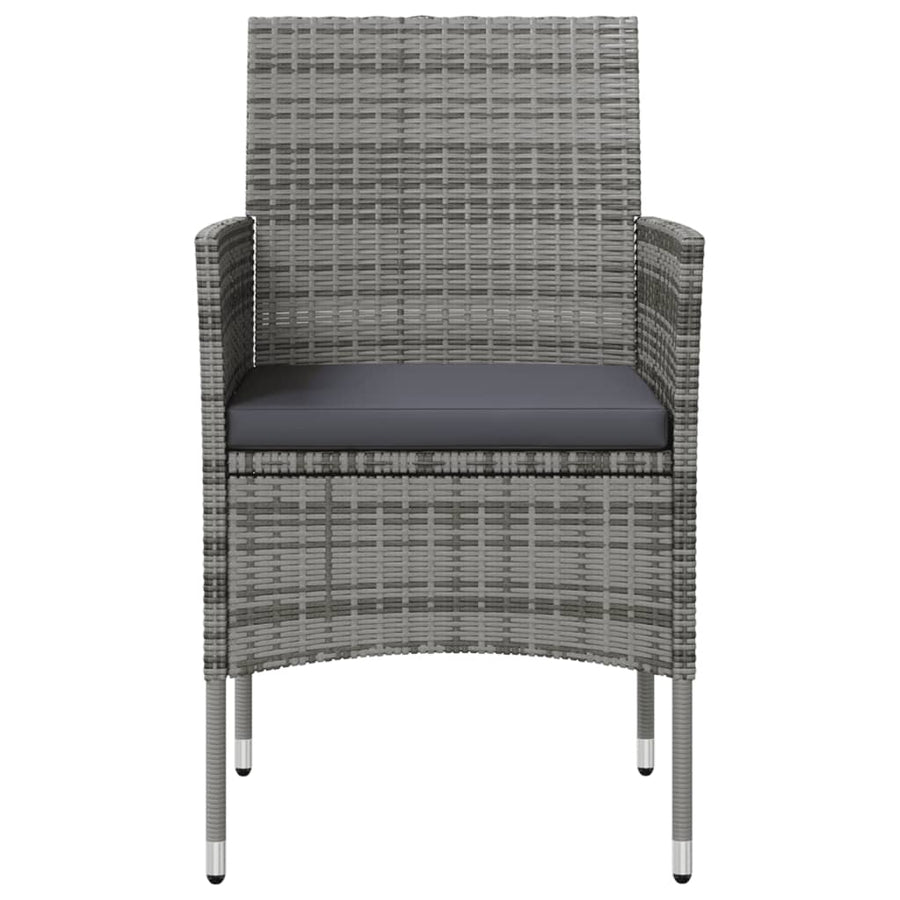 -Delige Loungeset Met Kussens Poly Rattan 16 Grijs