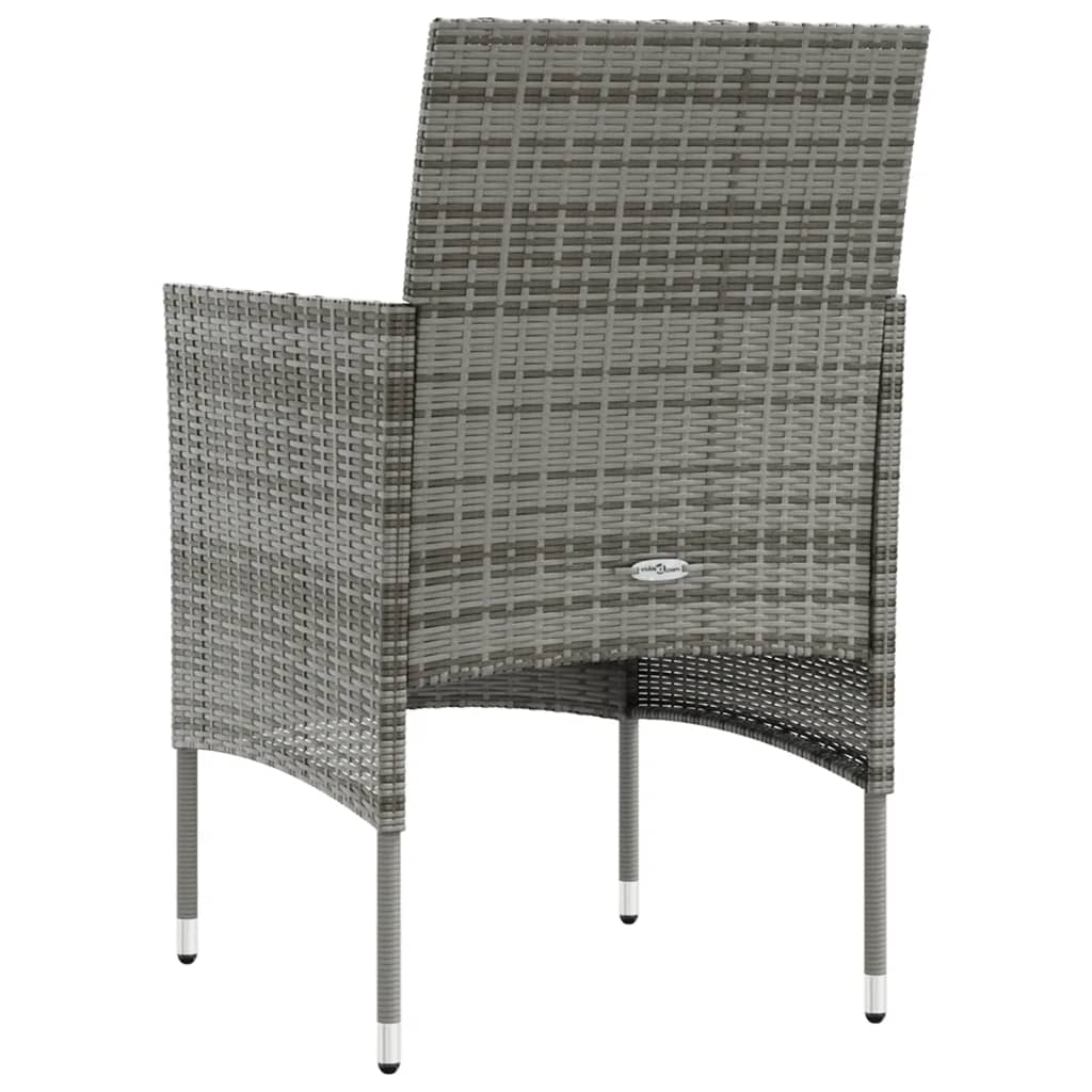-Delige Loungeset Met Kussens Poly Rattan 16 Grijs