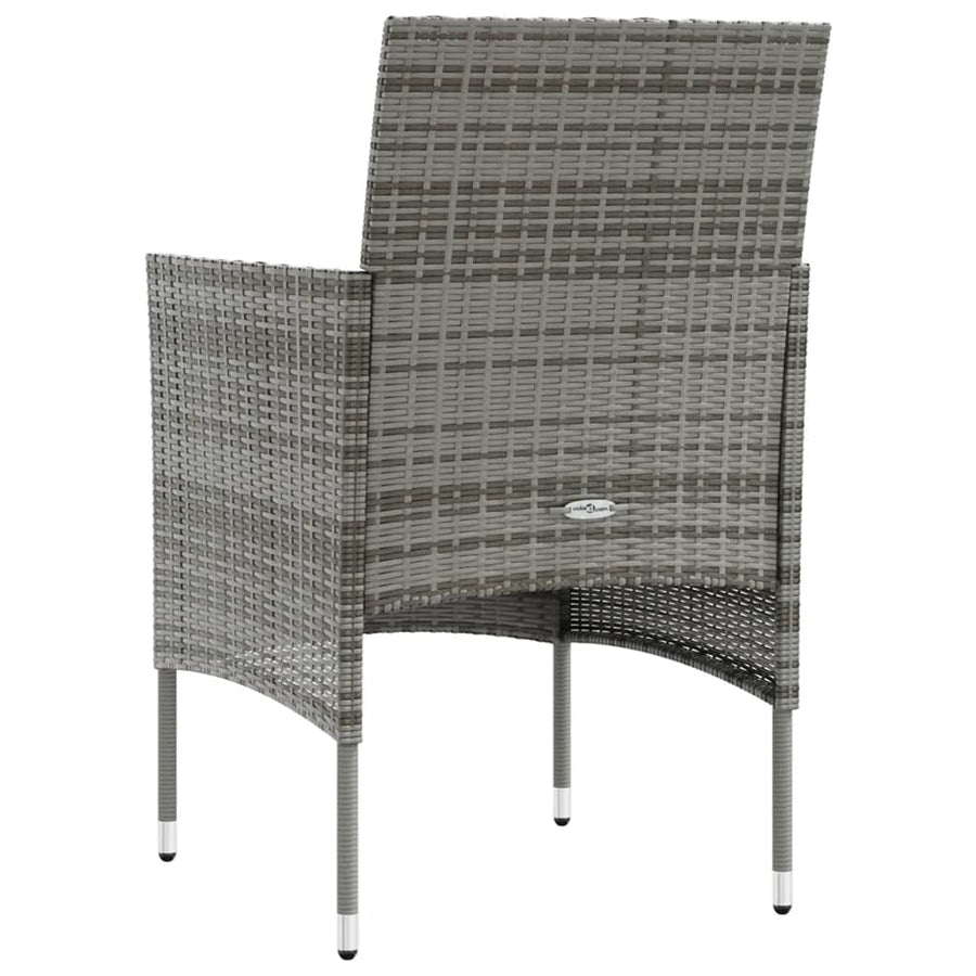 -Delige Loungeset Met Kussens Poly Rattan 16 Grijs