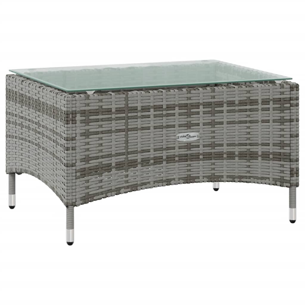 -Delige Loungeset Met Kussens Poly Rattan 16 Grijs