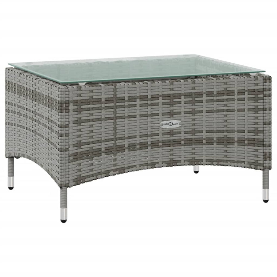 -Delige Loungeset Met Kussens Poly Rattan 16 Grijs