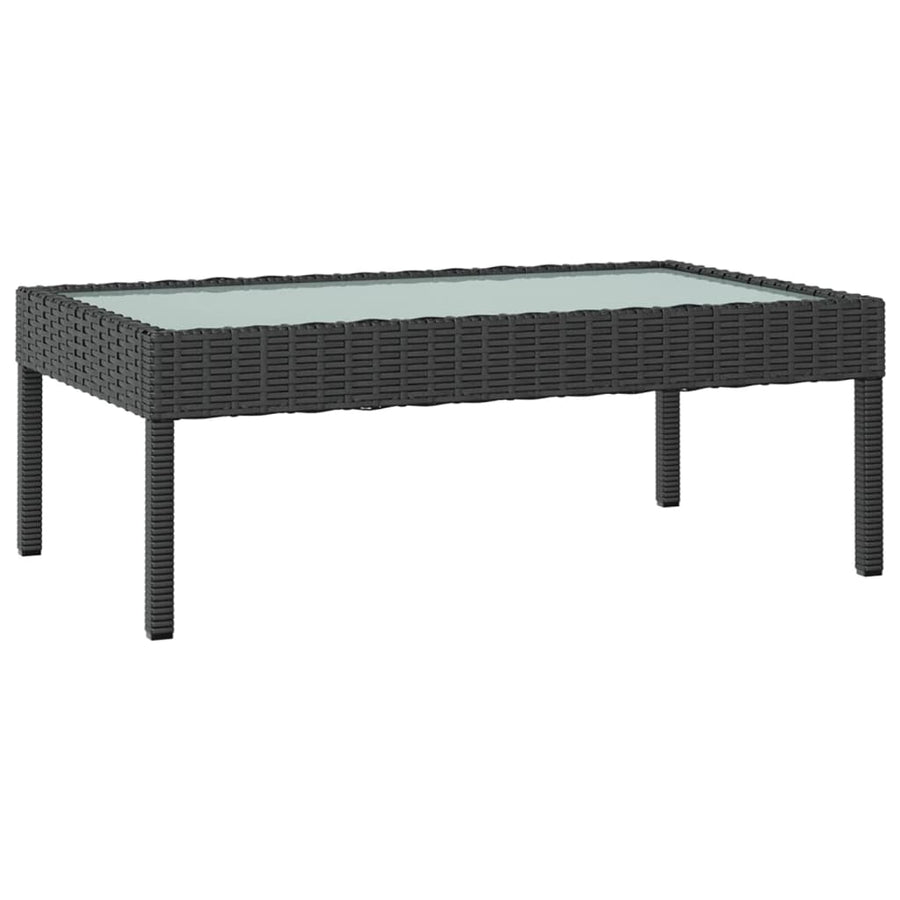 Loungeset Met Kussens Poly Rattan 8 Zwart