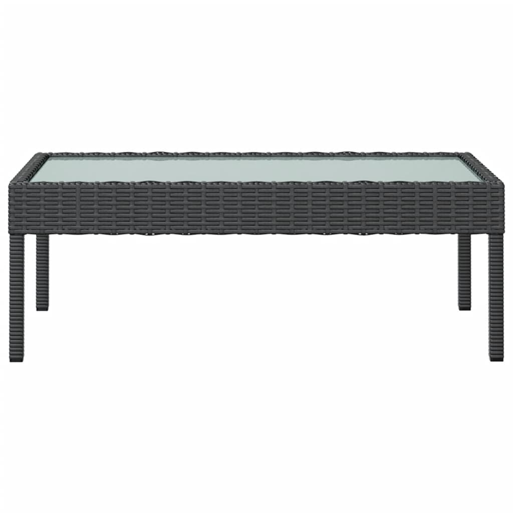 Loungeset Met Kussens Poly Rattan 8 Zwart