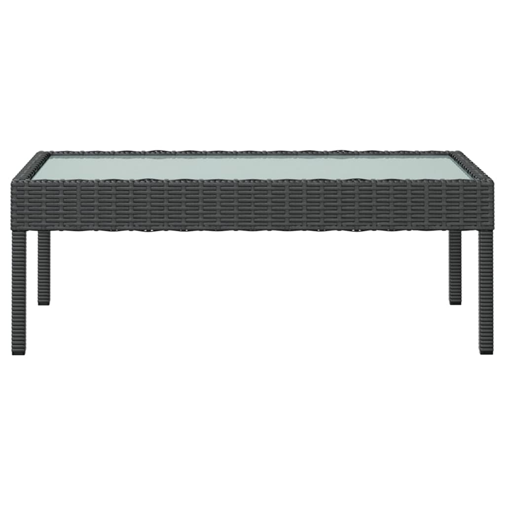 Loungeset Met Kussens Poly Rattan 8 Zwart en wit