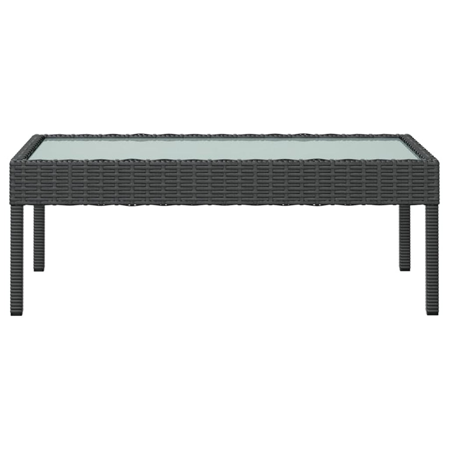 Loungeset Met Kussens Poly Rattan 8 Zwart en wit