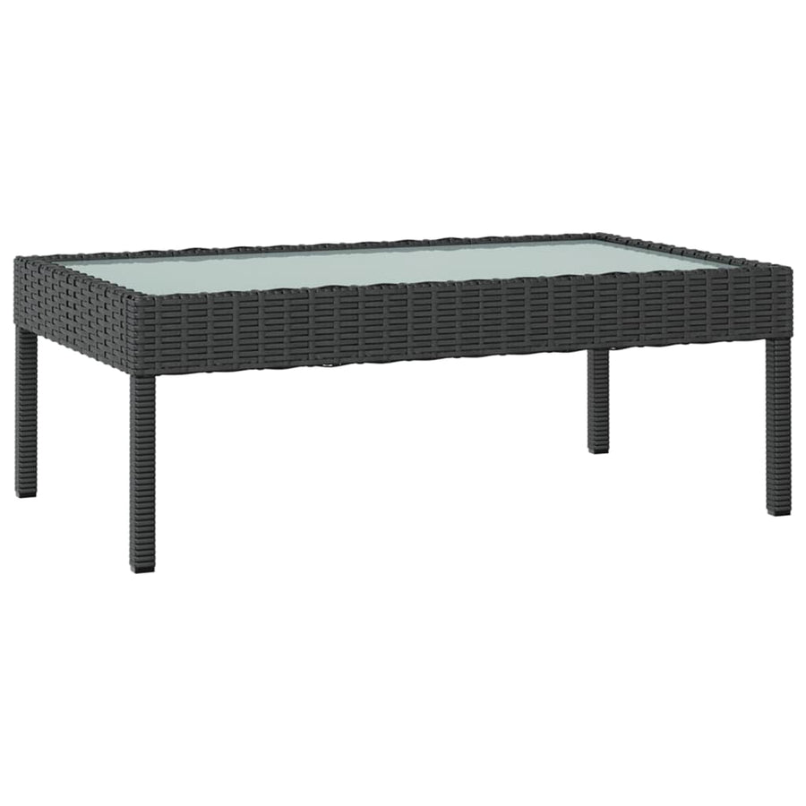 Loungeset Met Kussens Poly Rattan 16 Zwart en wit