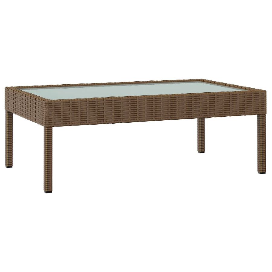 8-delige Loungeset met kussens poly rattan bruin
