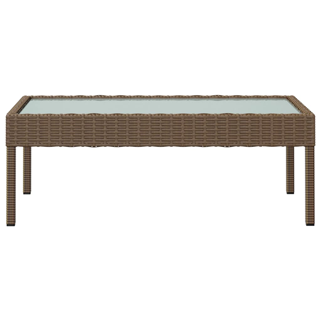 8-delige Loungeset met kussens poly rattan bruin