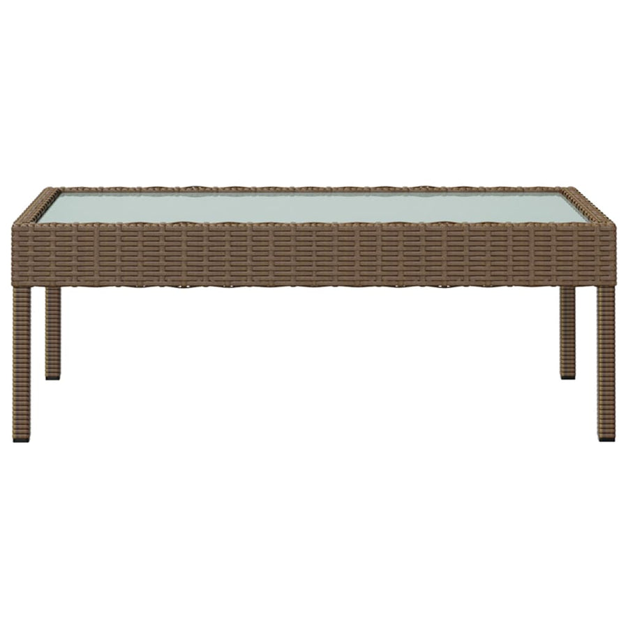 8-delige Loungeset met kussens poly rattan bruin
