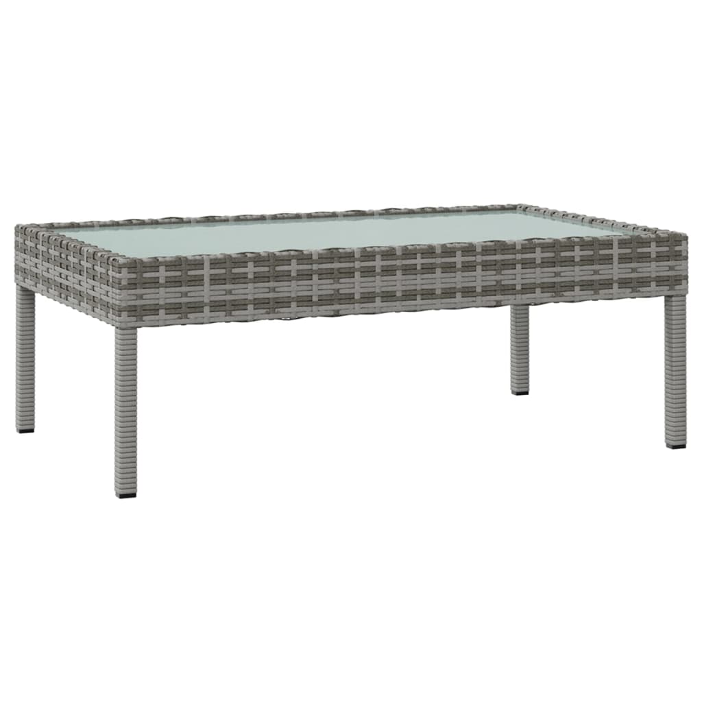 -Delige Loungeset Met Kussens Poly Rattan 8 Grijs