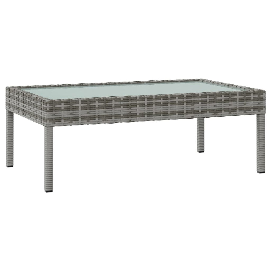 -Delige Loungeset Met Kussens Poly Rattan 8 Grijs