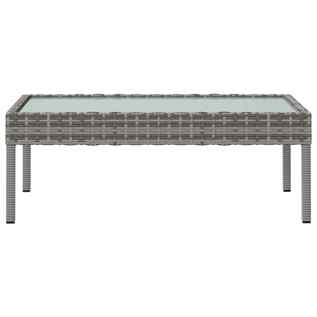 -Delige Loungeset Met Kussens Poly Rattan 8 Grijs