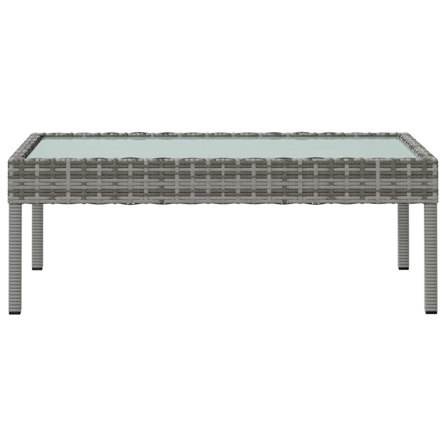 -Delige Loungeset Met Kussens Poly Rattan 8 Grijs