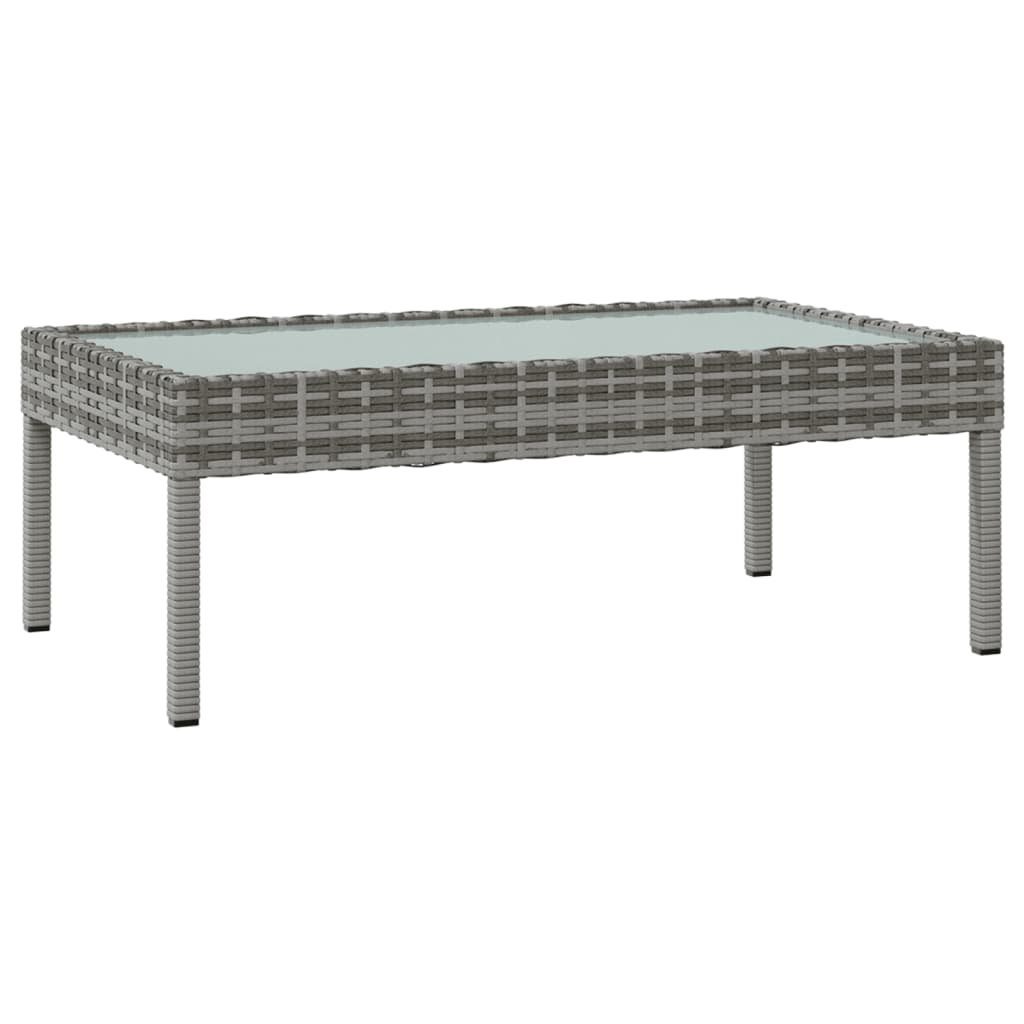 -Delige Loungeset Met Kussens Poly Rattan 16 Grijs