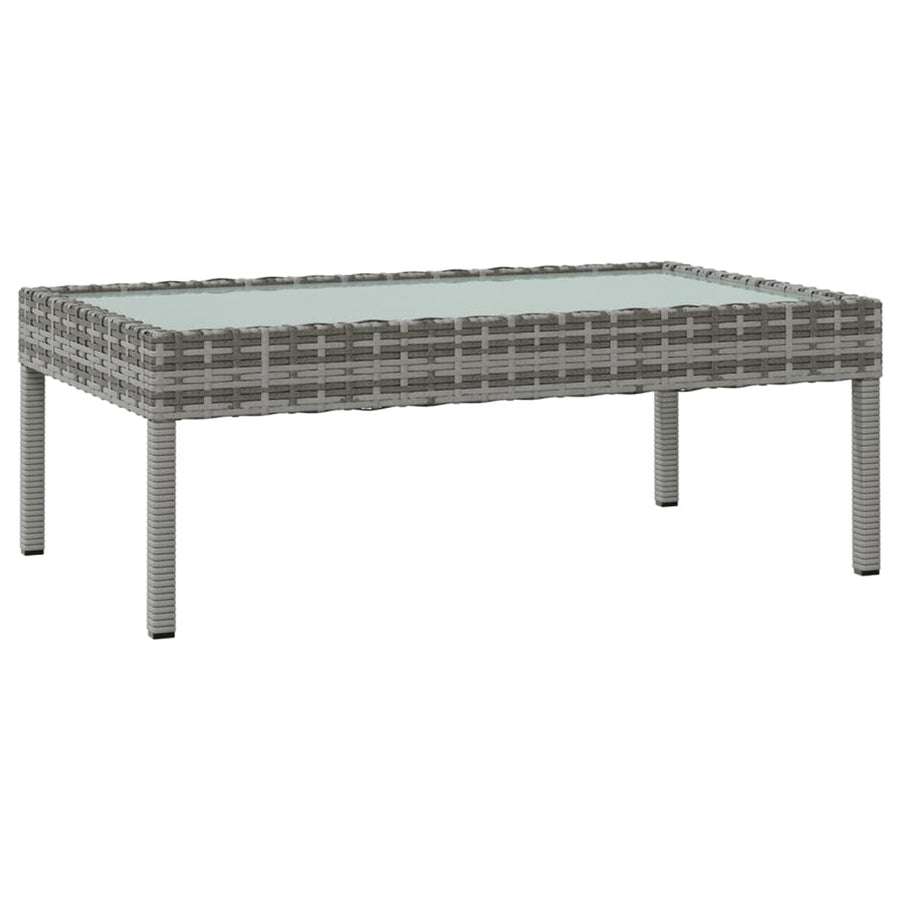 -Delige Loungeset Met Kussens Poly Rattan 16 Grijs