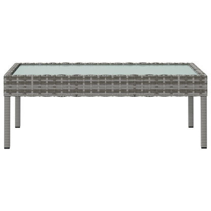 -Delige Loungeset Met Kussens Poly Rattan 16 Grijs