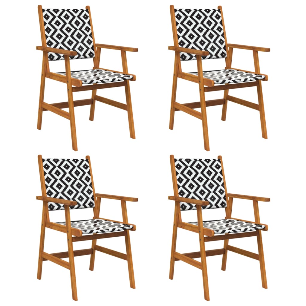 Tuinstoelen 4 stuks massief acaciahout