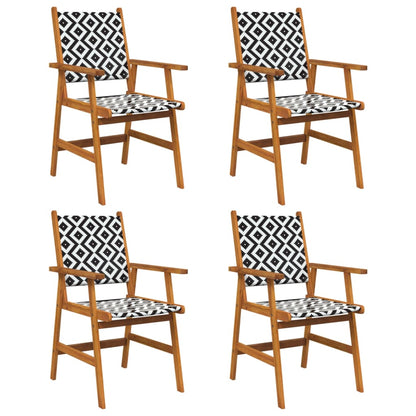 Tuinstoelen 4 stuks massief acaciahout