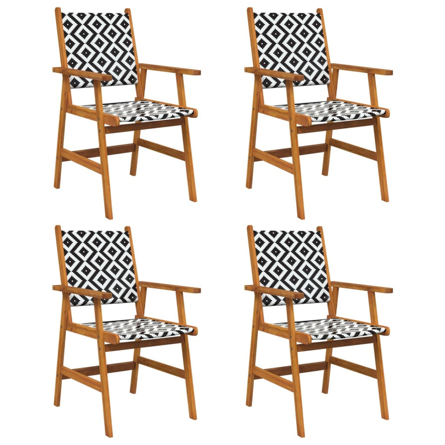 Tuinstoelen 4 stuks massief acaciahout