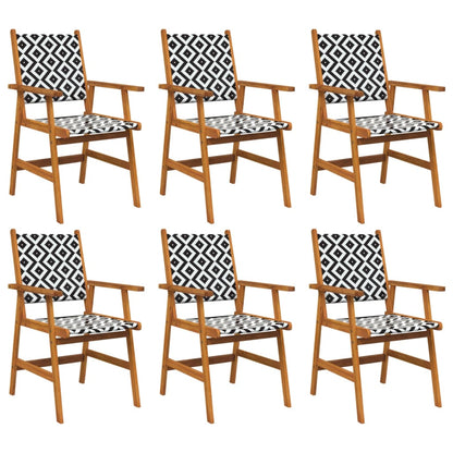 Tuinstoelen 6 stuks massief acaciahout