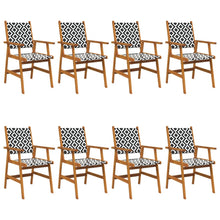 Tuinstoelen 8 stuks massief acaciahout