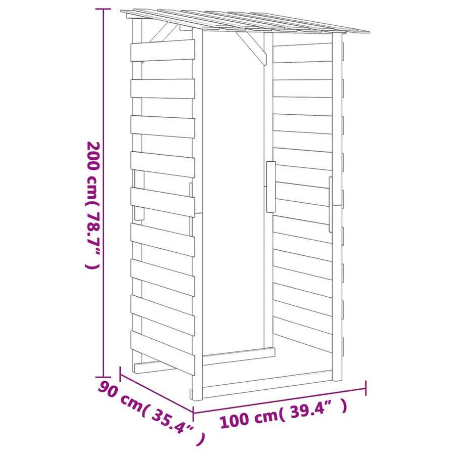 Pergola's Met Dak Geïmpregneerd Grenenhout 4 100 x 90 x 200 cm