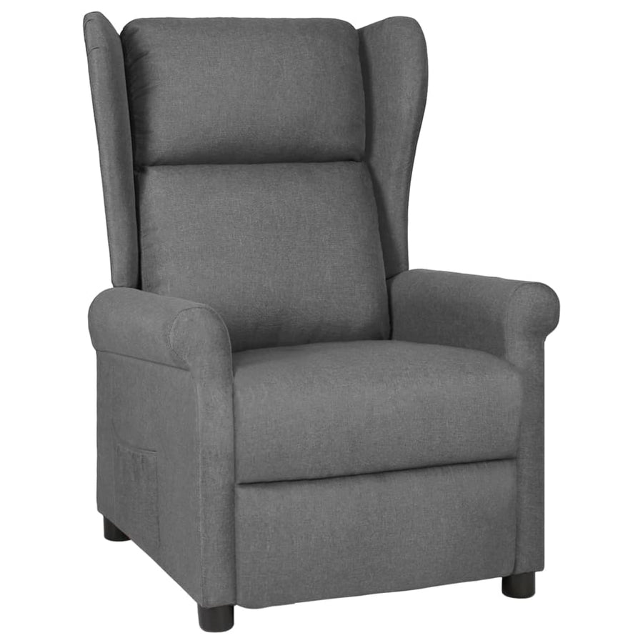 Fauteuil verstelbaar stof lichtgrijs