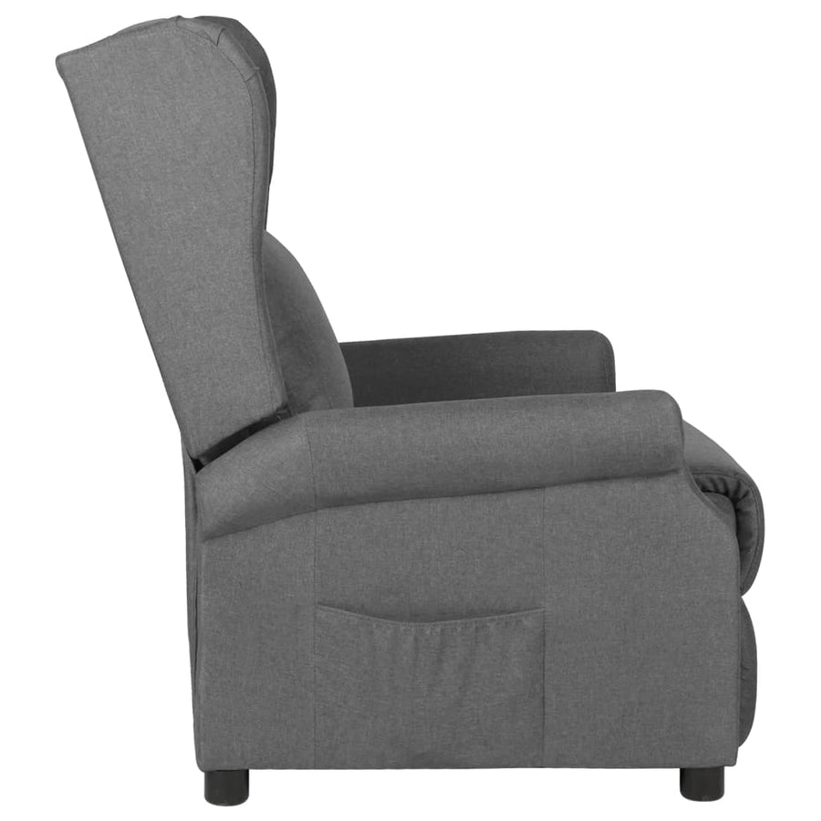 Fauteuil verstelbaar stof lichtgrijs