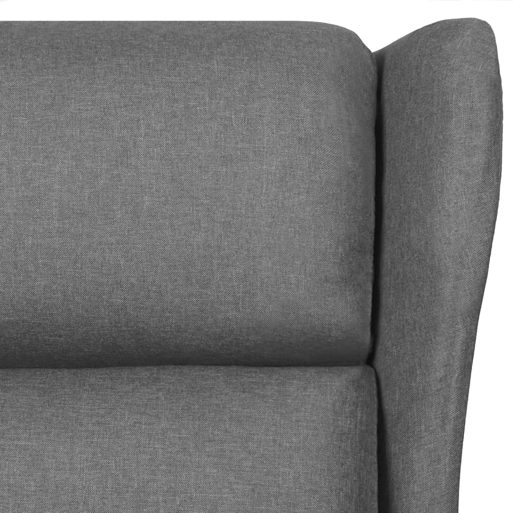 Fauteuil verstelbaar stof lichtgrijs