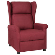 Fauteuil verstelbaar stof wijnrood 73x95x103 cm