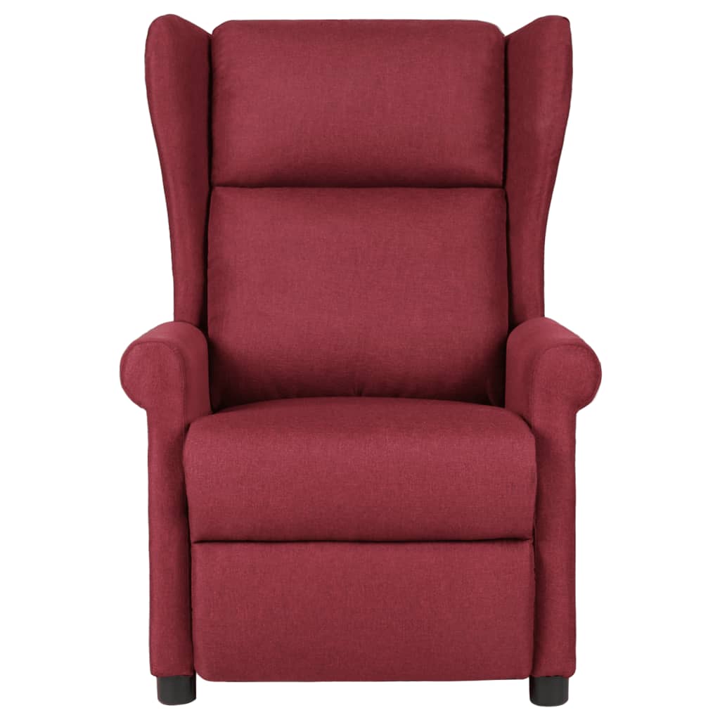 Fauteuil verstelbaar stof wijnrood