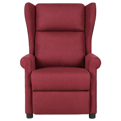 Fauteuil verstelbaar stof wijnrood
