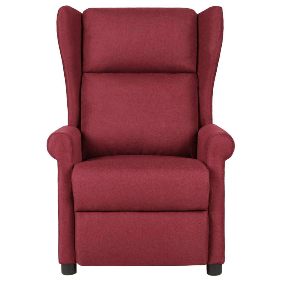 Fauteuil verstelbaar stof wijnrood