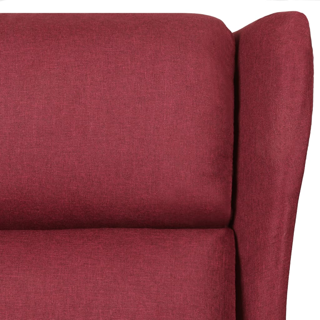 Fauteuil verstelbaar stof wijnrood