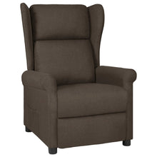 Fauteuil verstelbaar stof donkerbruin