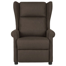 Fauteuil verstelbaar stof donkerbruin