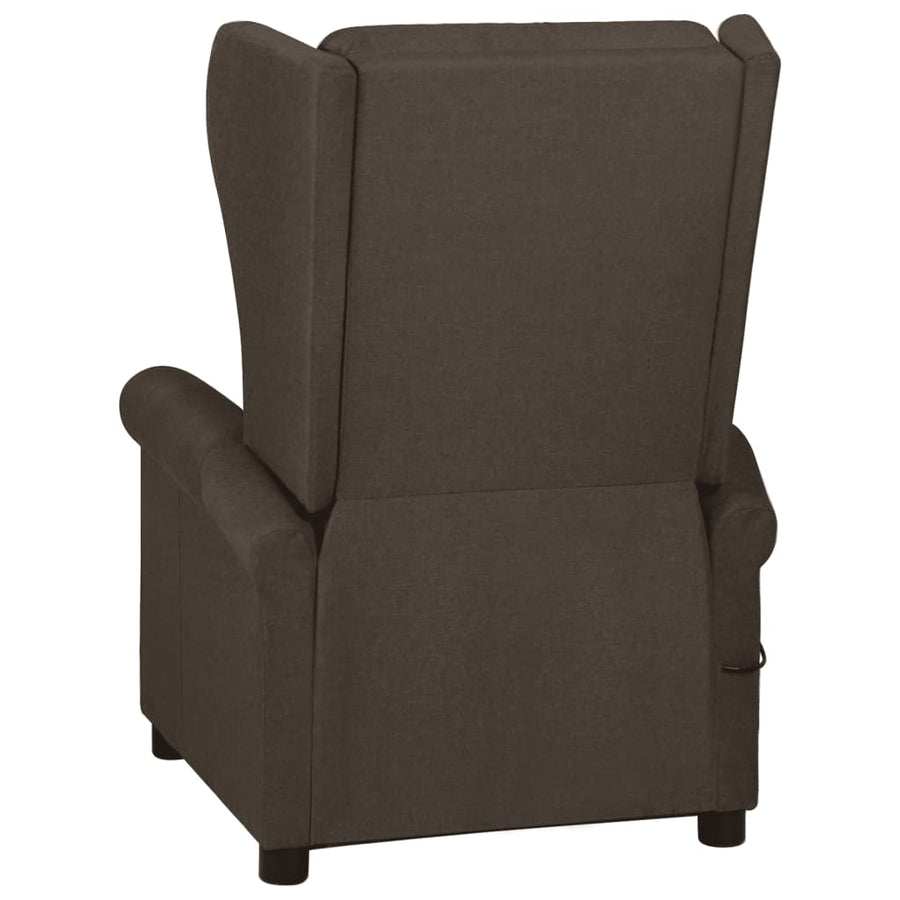 Fauteuil verstelbaar stof donkerbruin