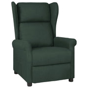 Adjustable dark green fabric armchair