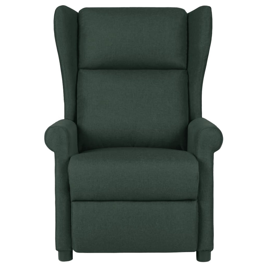 Fauteuil verstelbaar stof donkergroen