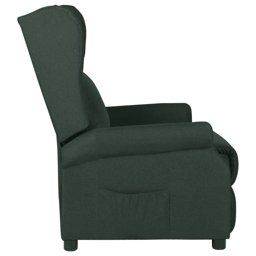 Fauteuil verstelbaar stof donkergroen