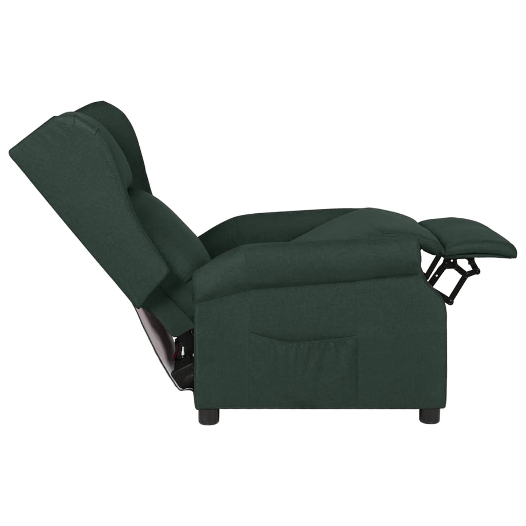 Fauteuil verstelbaar stof donkergroen
