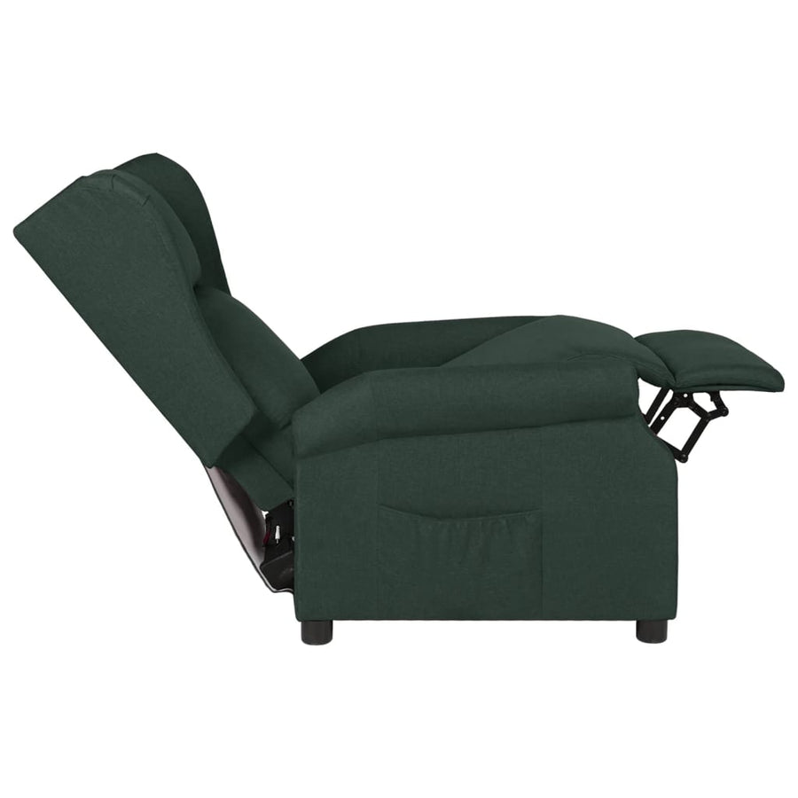 Fauteuil verstelbaar stof donkergroen