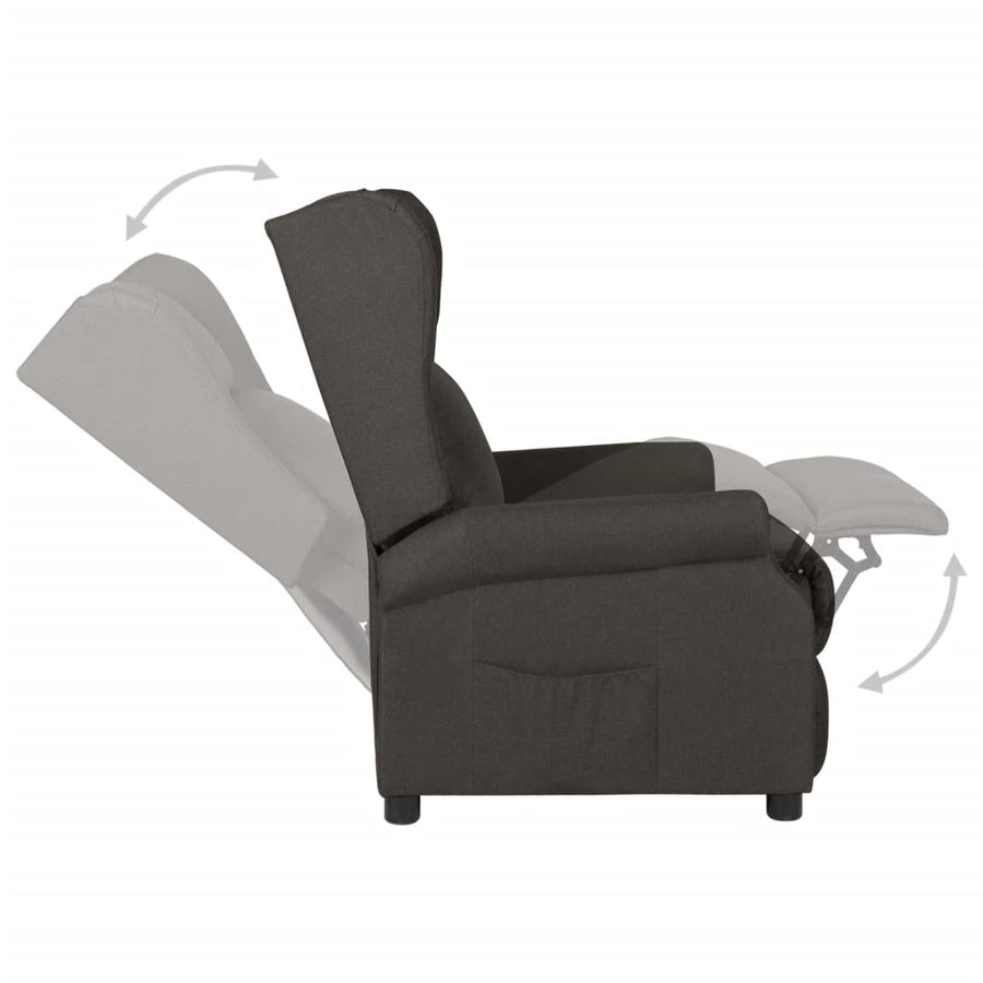 Fauteuil verstelbaar stof taupe